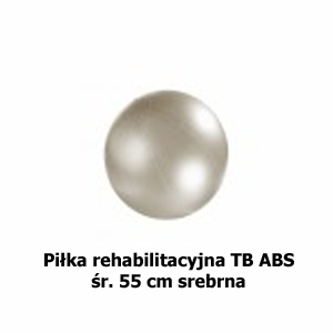 Piłka rehabilitacyjna TB ABS o śr. 55 cm srebrna